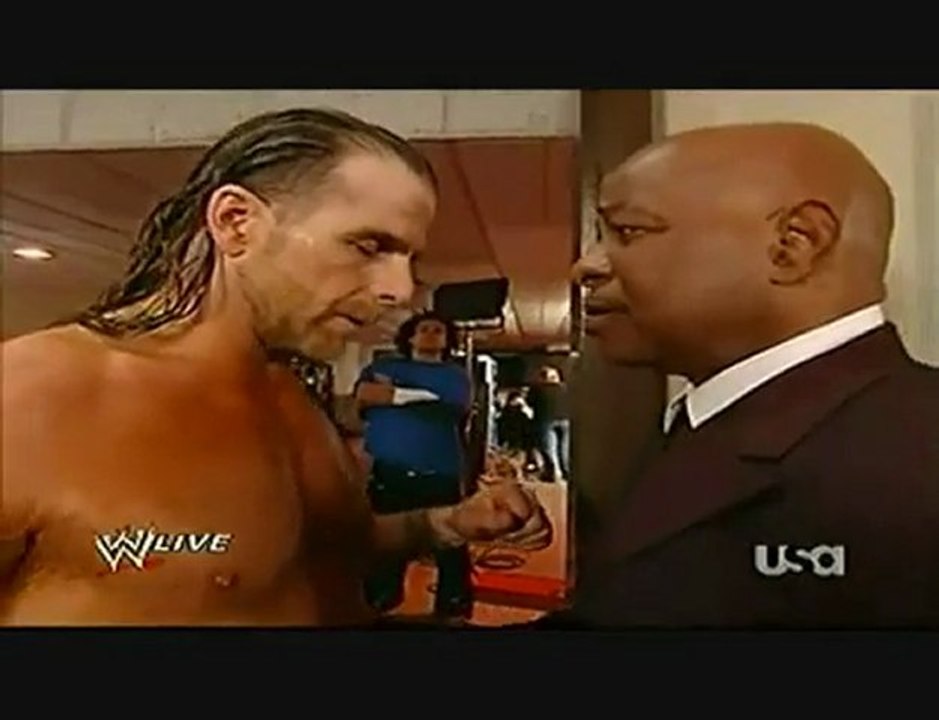 WWE Raw 08.02.10 Backstage Shawn Michaels & Teddy Long & HHH