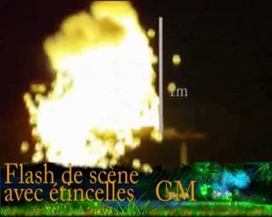 flash de scène GM avec étincelles