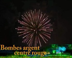 bombes argent centre rouge