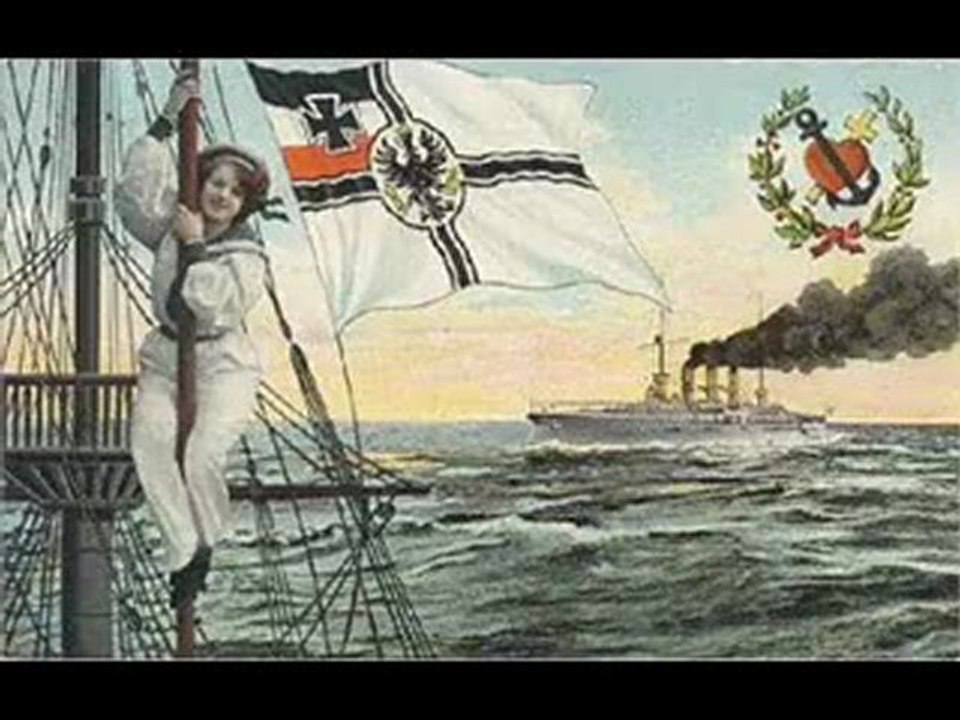 Zur See die Flagge Schwarz-Weiss-Rot