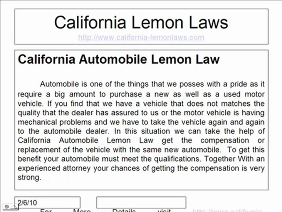 Lemon Law California >> Prtection Of Consumer Rights With California Lemon Law Lemon Law California >> Prtection Of Consumer Rights With California Lemon Law