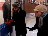 Stephan tries ice skating