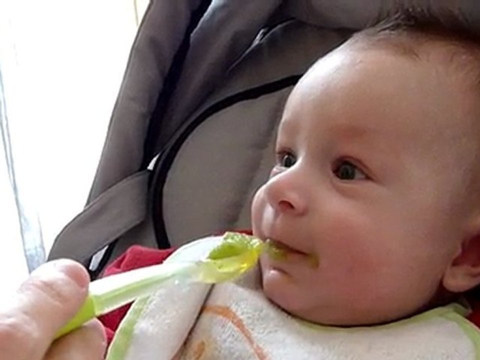 1ere purée de courgettes...beurk!!! j'prefere la carotte!