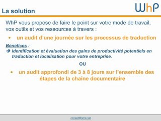 Conseil en gestion de contenu multilingue