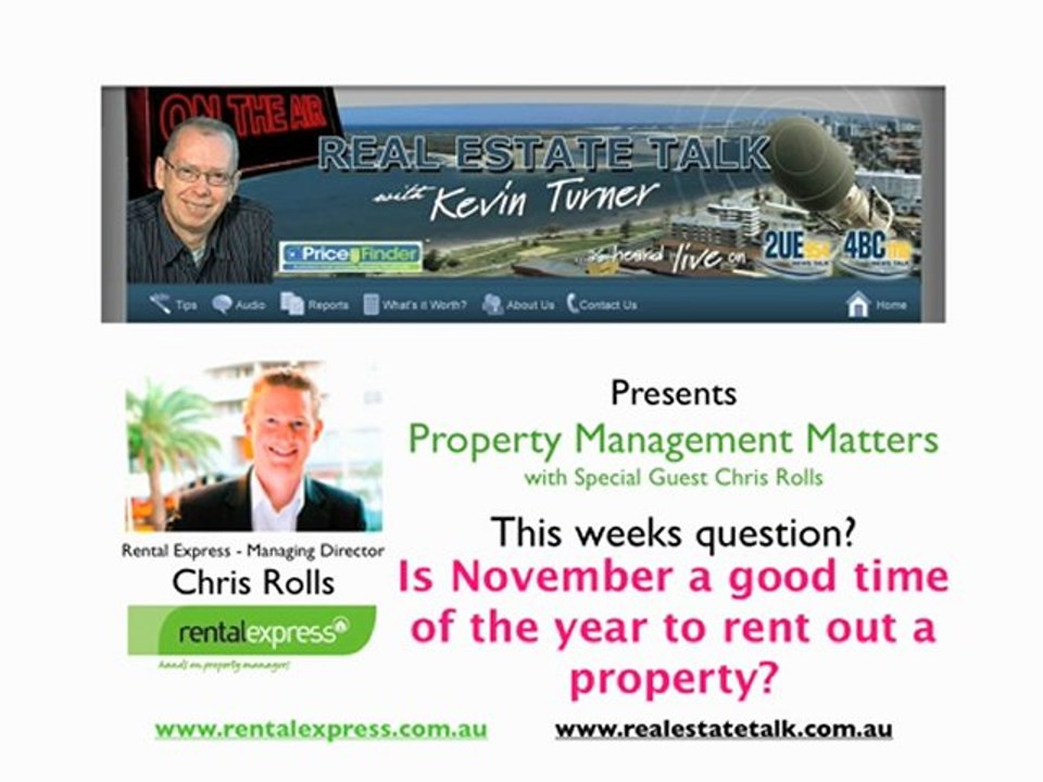 s November a good time of the year to rent out a property?