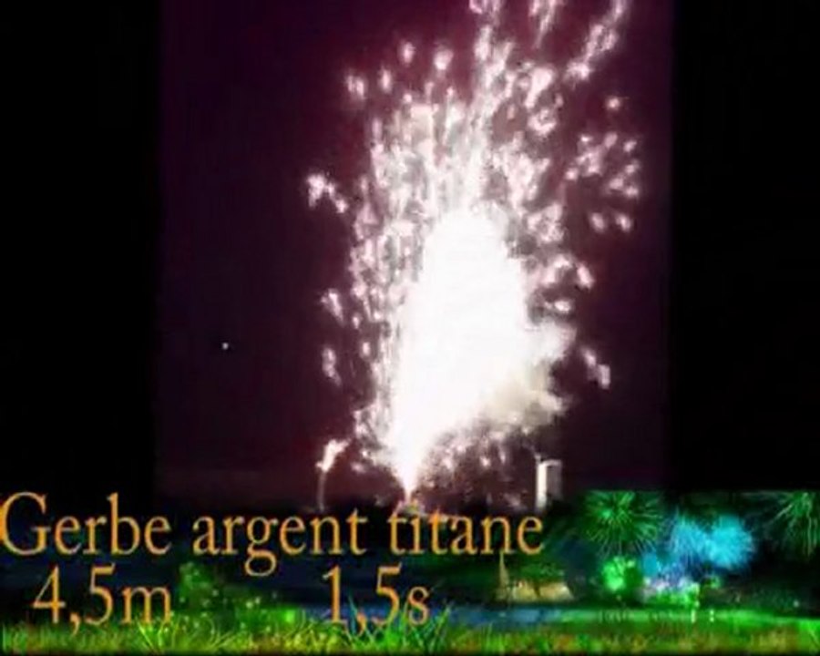 gerbe argent titane 4,5m 1,5s