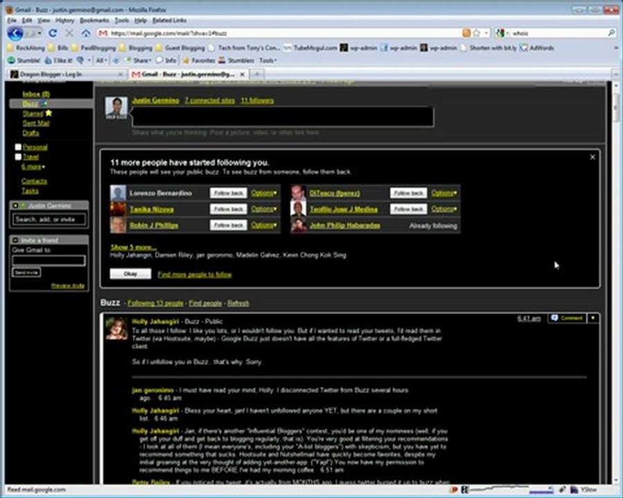 Turn Off Google Buzz in Gmail