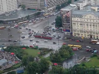 rues de varsovie depuis le palais culturel