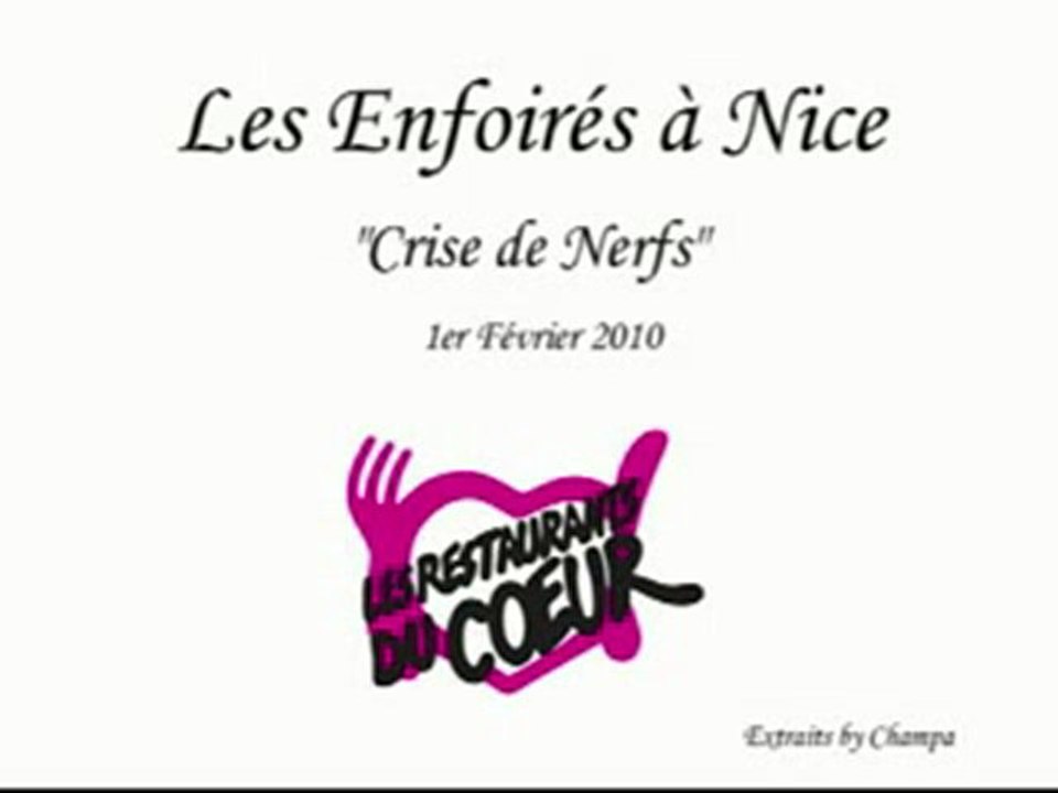 les Enfoirés à Nice le 1er février 2010