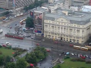 rues et centre de varsovie depuis le palais culturel