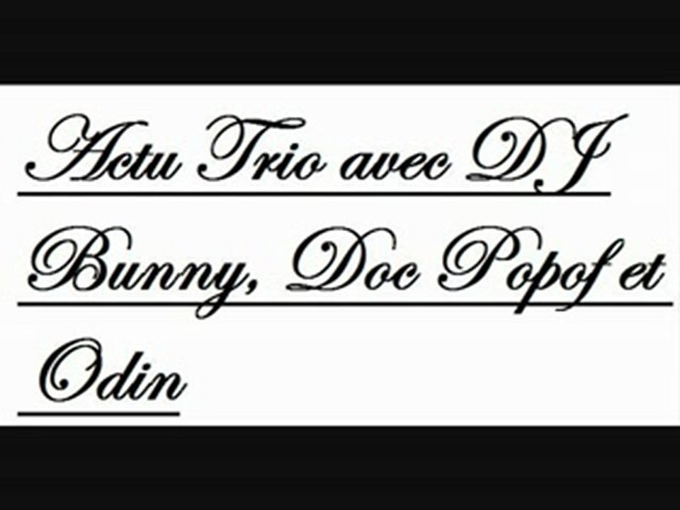 "Actu Trio" du jeudi 11 février 2010 - Partie 1