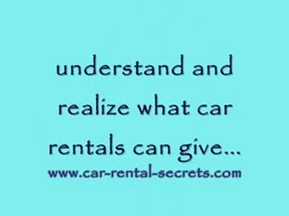 Car Rental Secrets