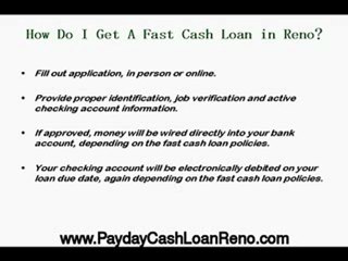 Get a Fast Cash Loan in Reno