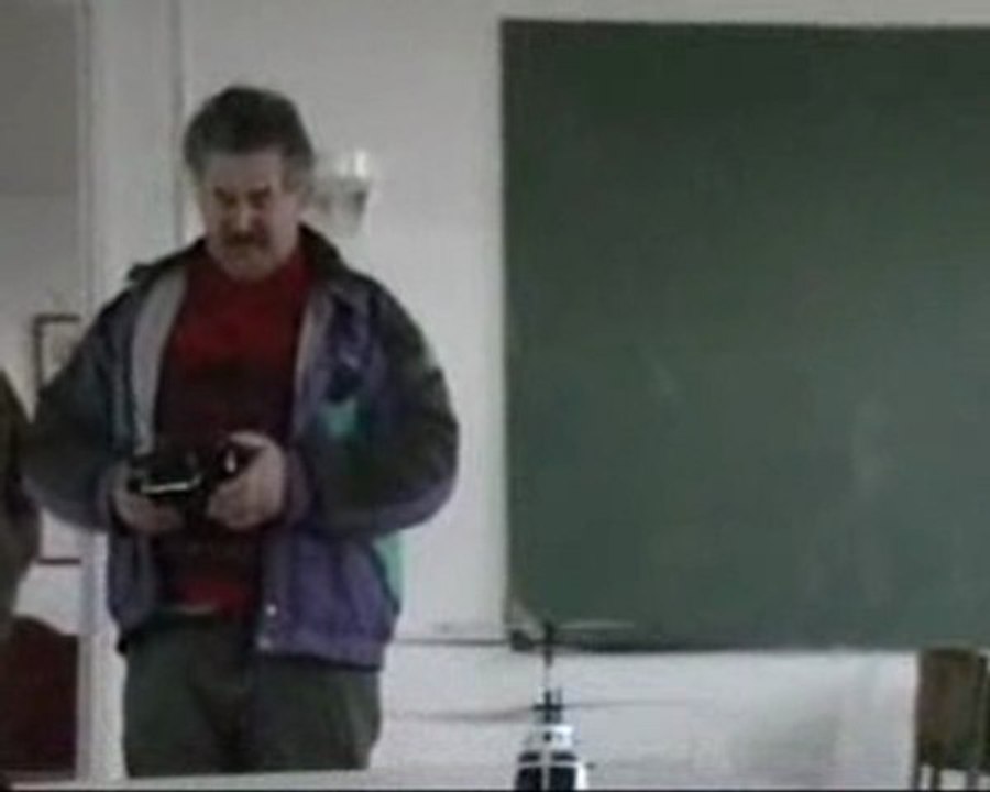 l'hélico indoor à Patrick