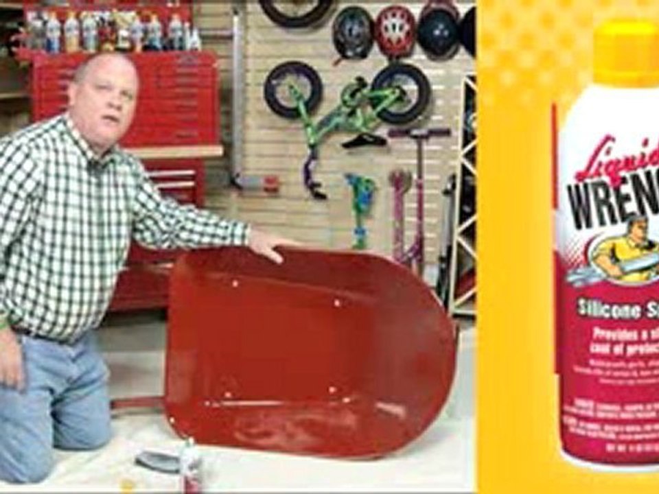 How to use Liquid Wrench Silicone Spray on a Wheelbarrow
