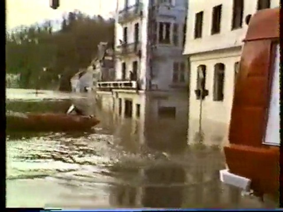 Quimperlé 1995  inondation à Quimperlé le  22 Janvier 11H 42