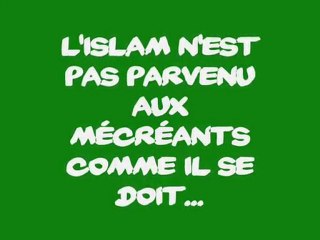 L'Islam n'est pas parvenu aux mécréants comme il se doit...