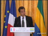 Conférence de presse à Libreville