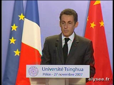 Discours à l'Université de Qinghua à Pékin