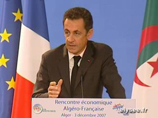 Discours rencontre économique franco-algérienne