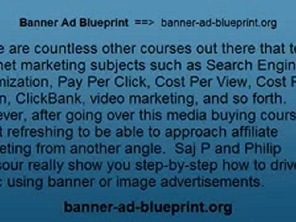 Banner Ad Blueprint Review