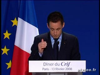 Discours lors du dîner du CRIF