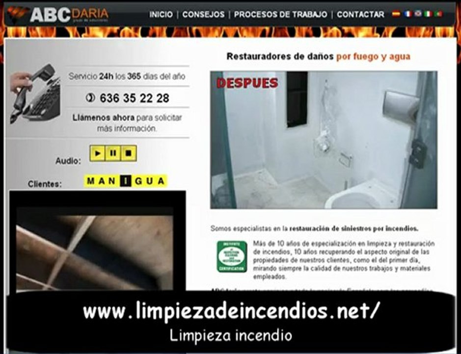 Limpieza incendio The Correct use of a Water Fire Extinguish