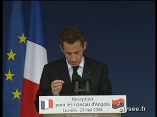 Allocution lors de la réception des Français d'Angola