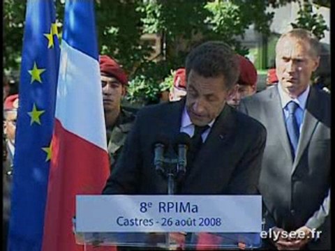 Allocution devant le 8e RPIMa de Castres