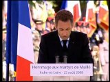 Allocution lors de l'hommage aux martyrs de Maillé