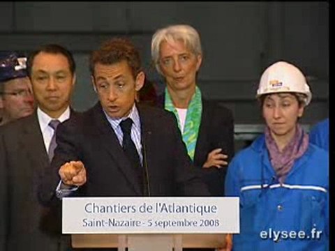 Allocution devant les salariés d'Aker Yards France
