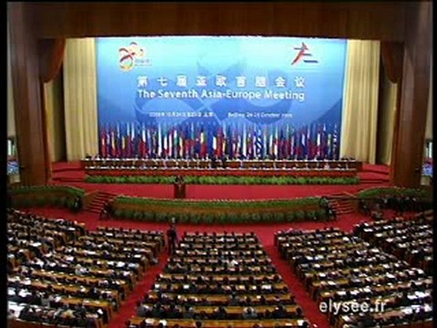 Intervention séance d'ouverture du 7ème Sommet Europe-Asie