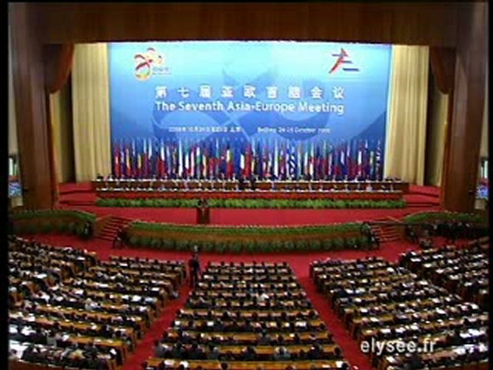 Intervention séance d'ouverture du 7ème Sommet Europe-Asie