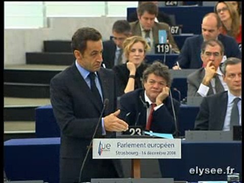 Discours devant le Parlement Européen à Strasbourg