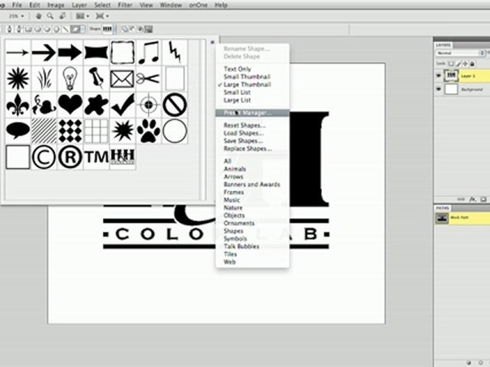 Photoshop -  Custom shapes tutorial
