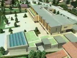 Vue aérienne collège Francheville - Département du Rhône