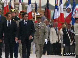 Revue des troupes sur la plage de la Nartelle (Var)