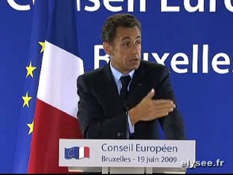 Conférence presse Conseil européen à Bruxelles