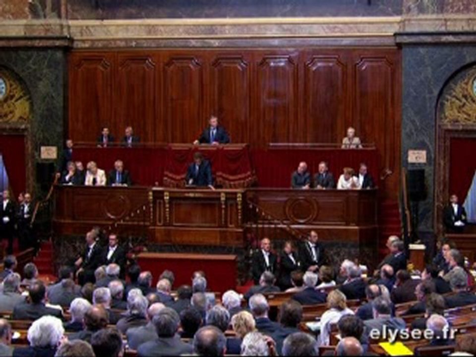 Discours M. SARKOZY Parlement réuni en Congrès à Versailles