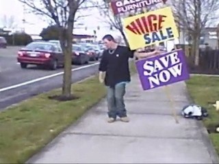 Funny Advertising Street Sign Holders Perform