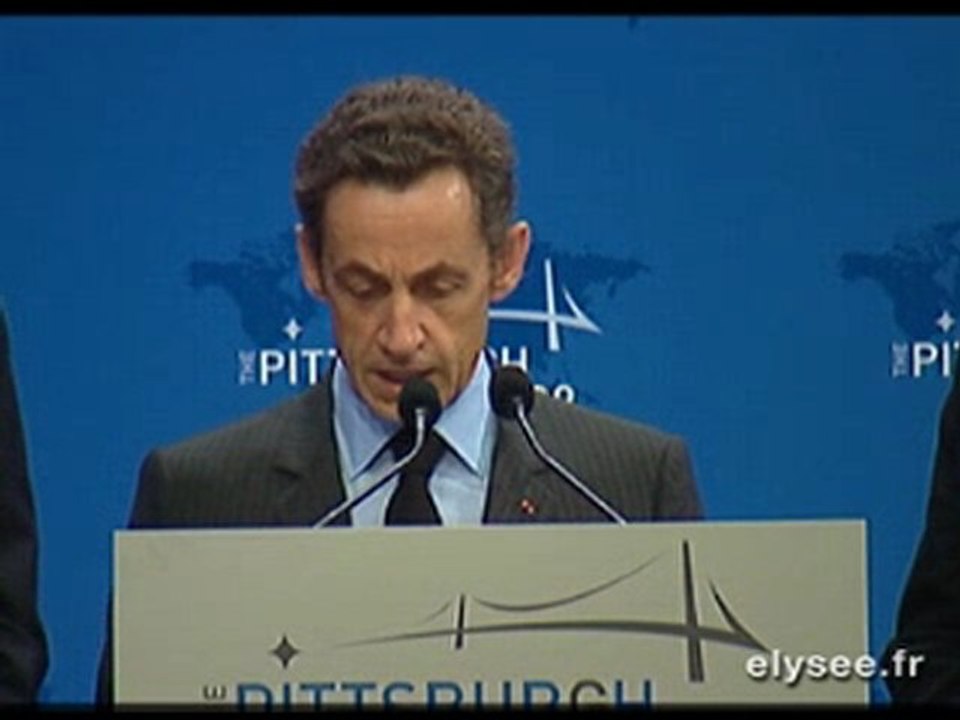 Déclaration de M. Nicolas SARKOZY à Pittsburgh