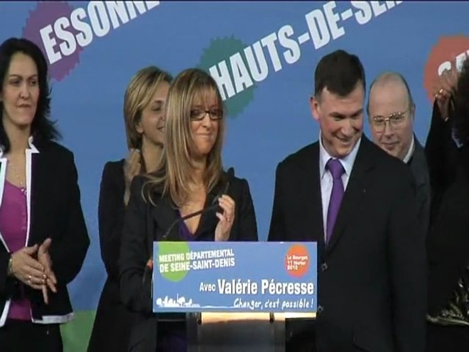 Ambiance au meeting de Valérie Pécresse