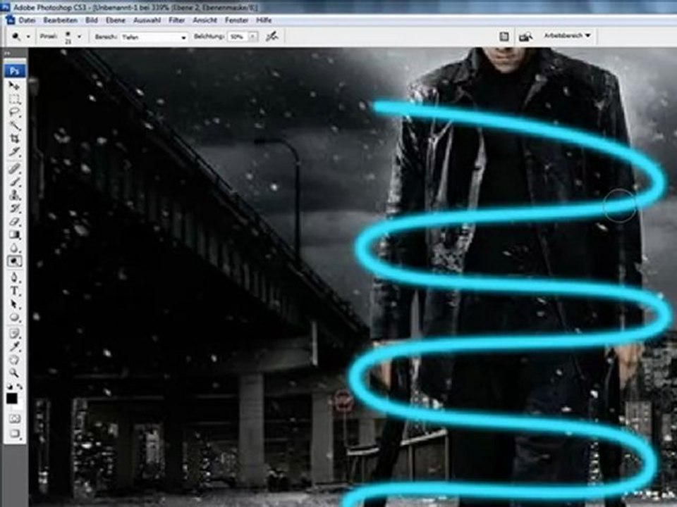 Leuchtende Linien mit Photoshop erstellen