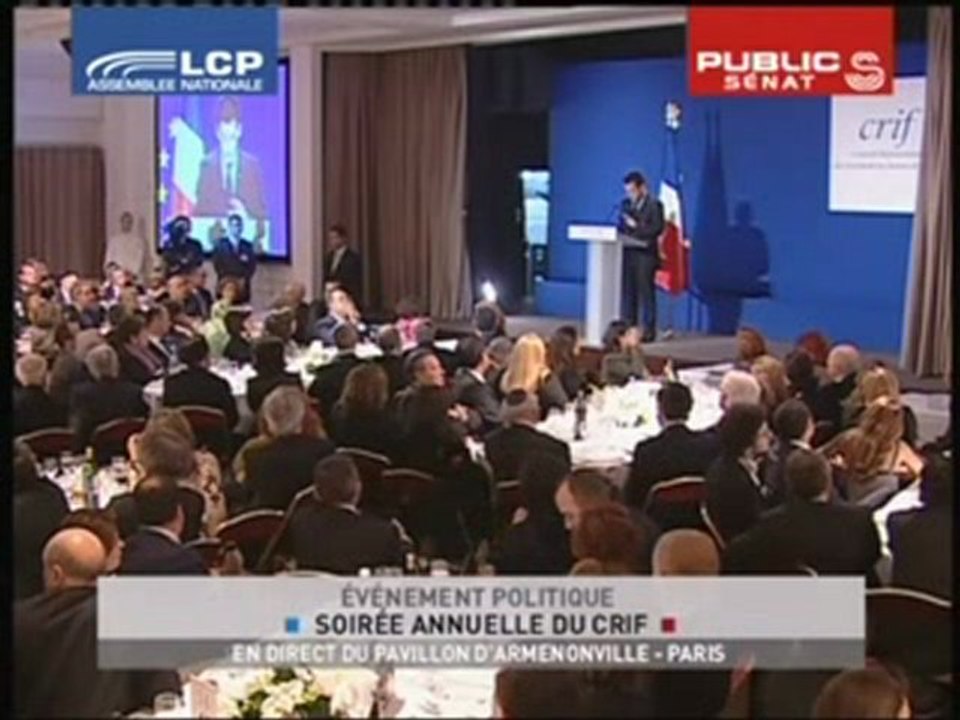 Sarkozy au Crif 2008