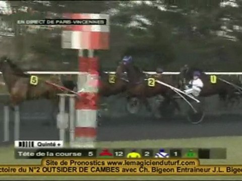 vidéo Quinté à Vincennes 14 février 2010 PRIX DES VOSGES