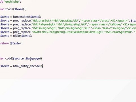 Tutoriel Vidéo : Créer un Zcode (bbcode) avec PHP et Geshi