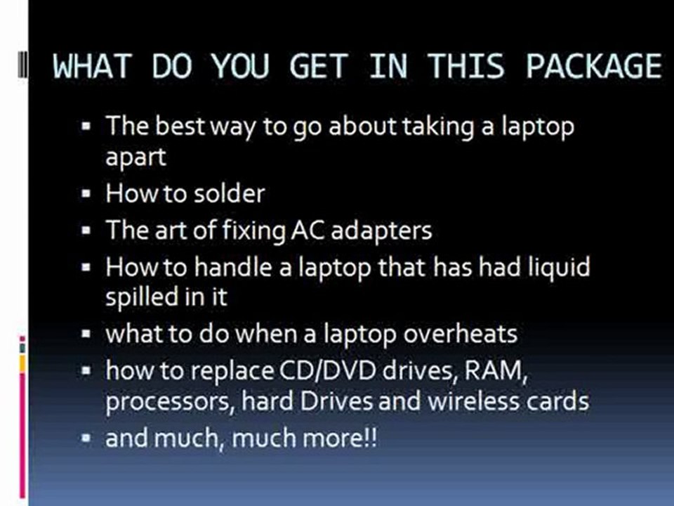 Repair laptop