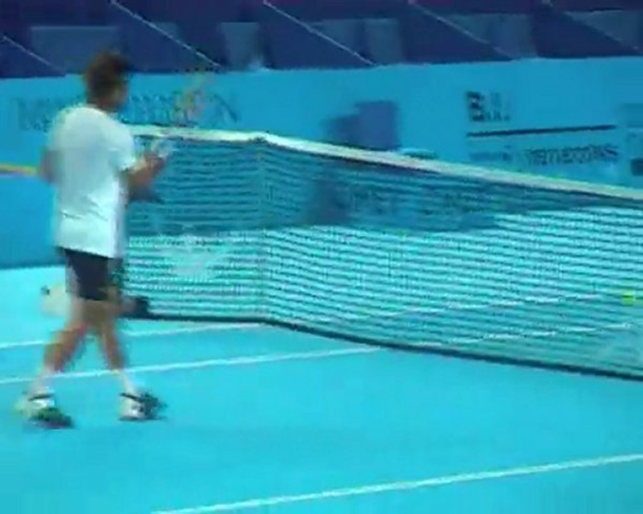 Entrainement Tsonga, Clement, Simon, Rufin