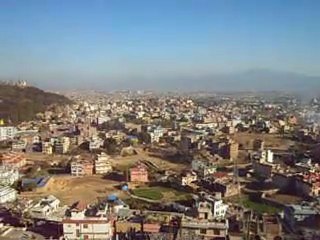 Panoramique de Kathmandou depuis le bas de Tergar Osseling