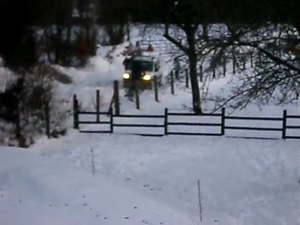 bloqués dans la neige